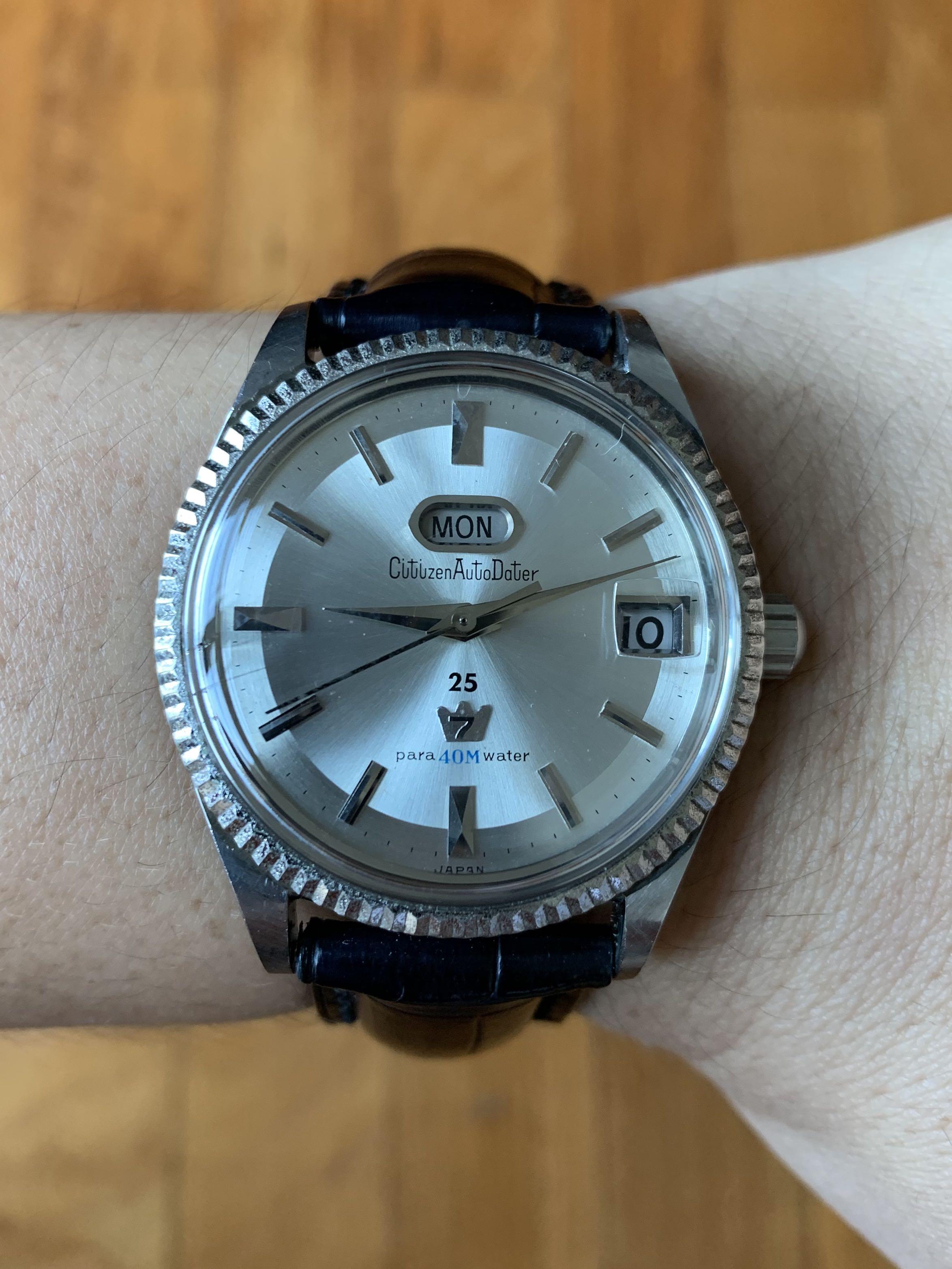 Citizen Auto Dater Seven Day Date Jumbo Silver Dial