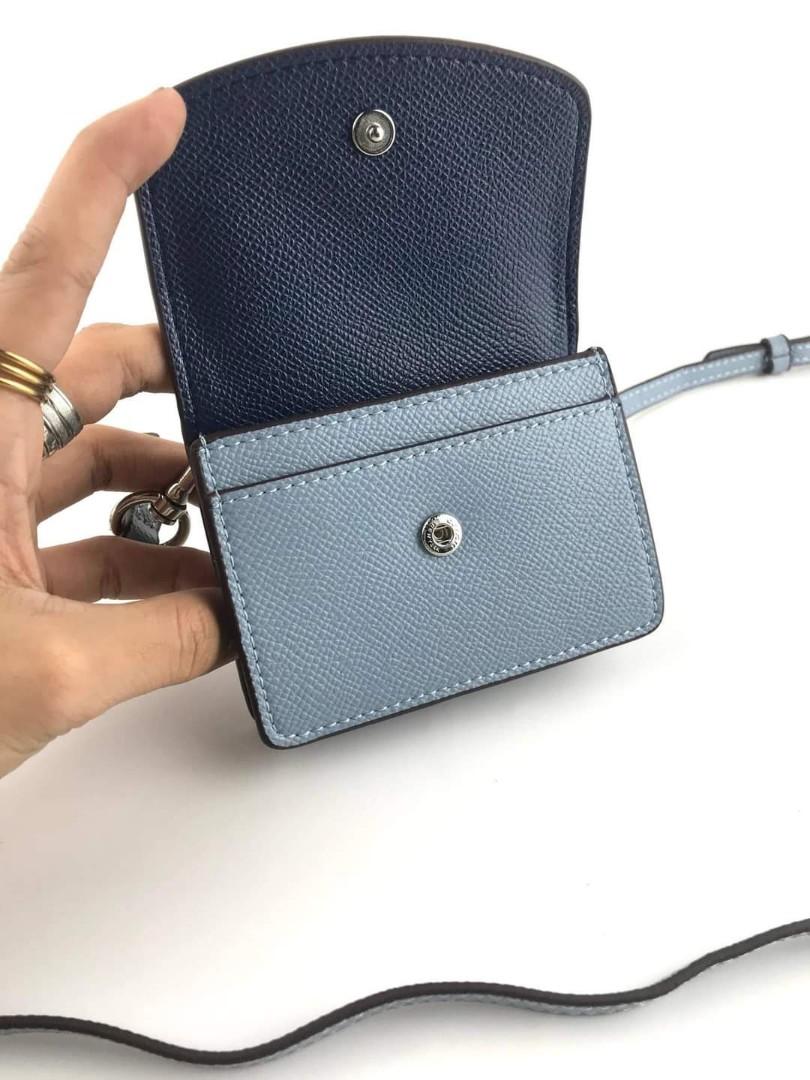 Coach Flap Card Case on Lanyard, Women's Fashion, Bags & Wallets