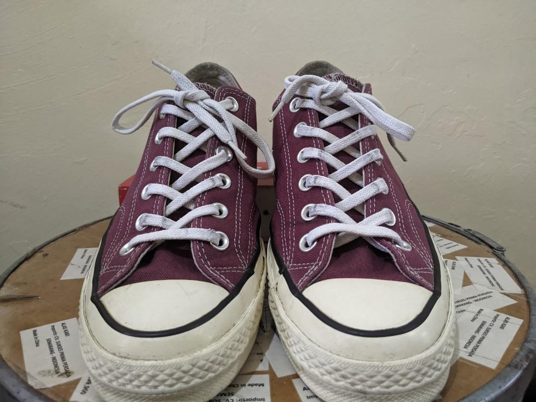 Converse 70s low burgundy resmi pt map Fesyen Pria Sepatu