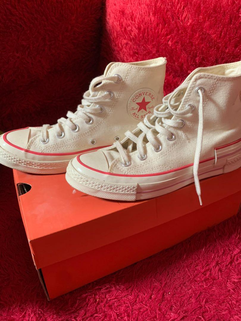 Converse hotsell white pink