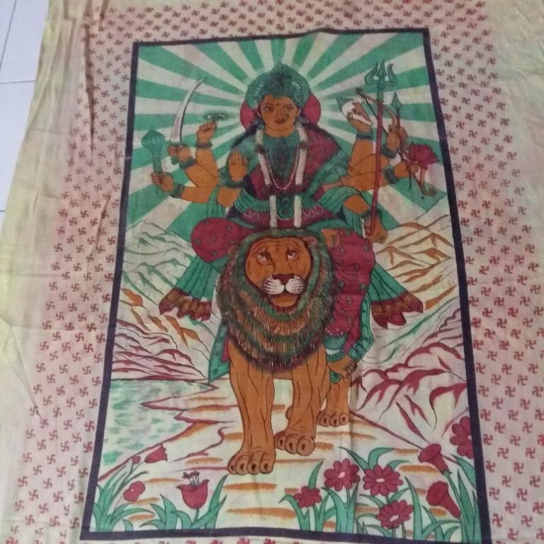 COVER KAIN DEWI DURGA/BETARI DURGA, Home & Furniture on Carousell