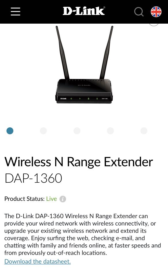 D-Link DAP-1360 Wireless N Range Extender, Computers & Tech ...