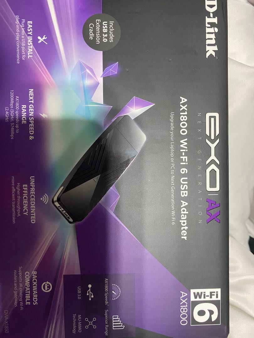 DLINK WIFI 6 USB ADAPTER, Computers & Tech, Parts & Accessories ...