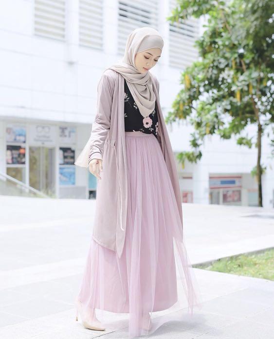 ESTRELLA KL Syaty Tulle Skirt in Dusty Purple Women s Fashion