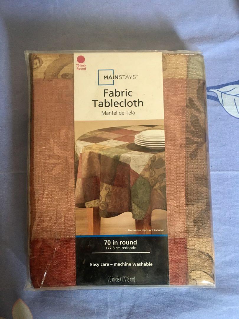 Brandnew Fabric table cloth( Round Table) (Category: Table Linen & Textiles) located in Las Pinas. Submitted by esz06 (Listing ID 1146056002, Image 1). Description: Brandnew Mainstays Fabric Table Cloth Bought in U.S Washable ForRound Table 4-6 seater MOP : GCASH PAYMAYA ❌ NO REFUND NO RETURN NO EXCHANGE SHIPPING FEE SHOULDER BY THE BUYER DELIVERY THRU J & T LALAMOVE .