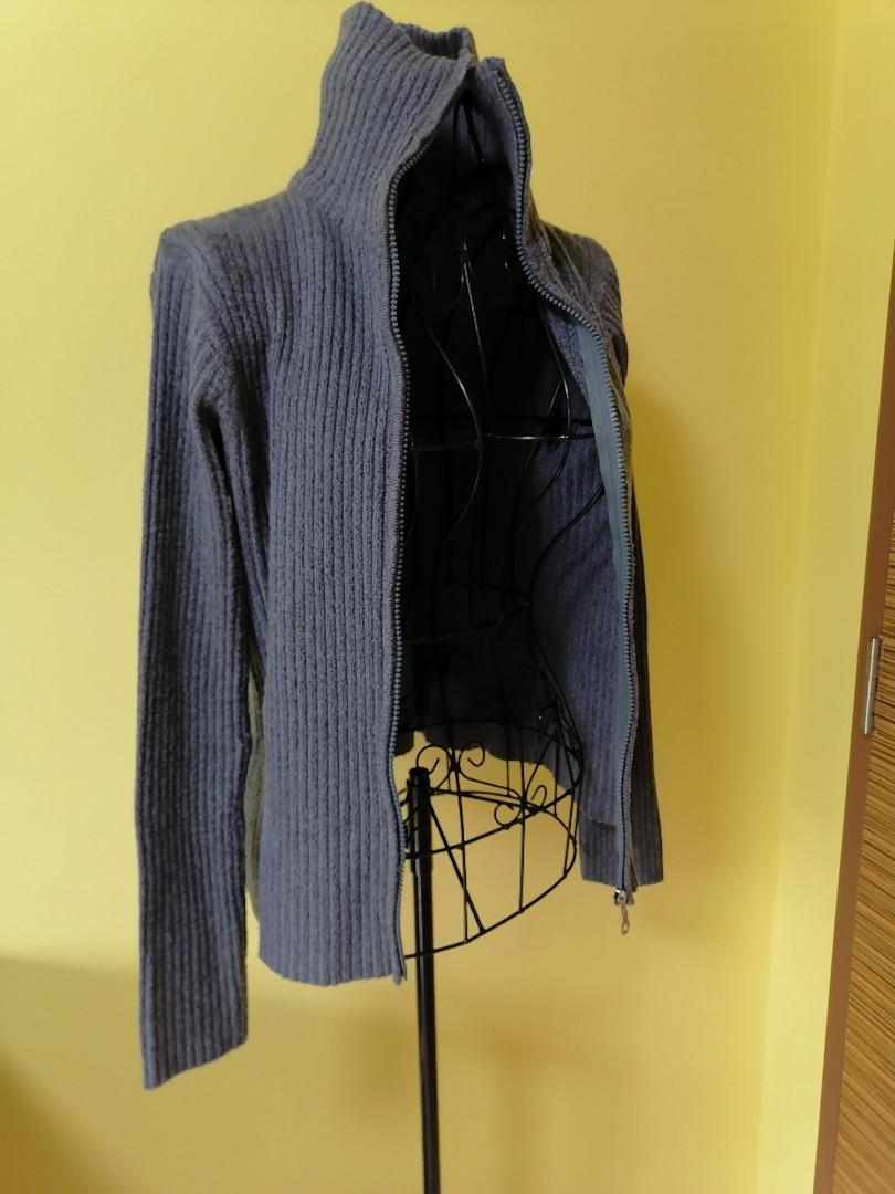 Front zipper clearance knitted sweater