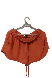 forever 21 orange flowy short large