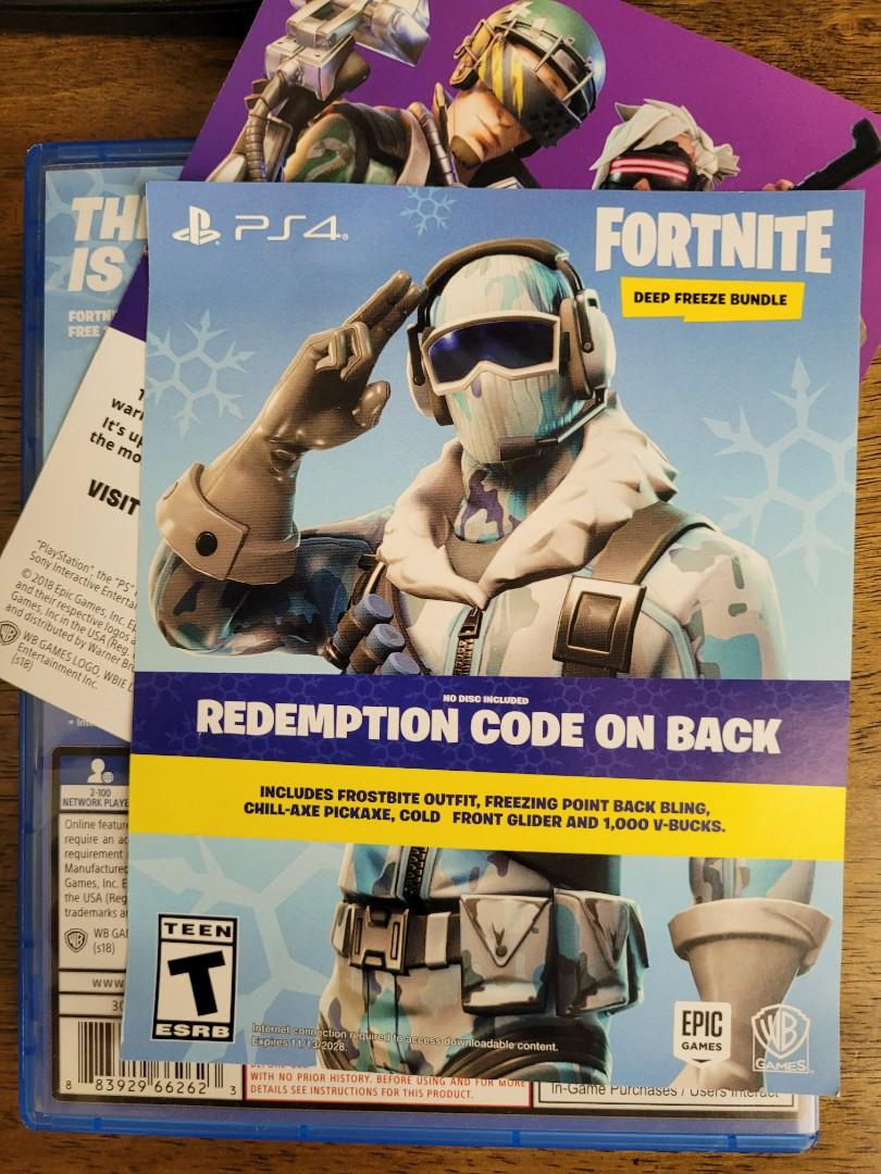 Fortnite Deep Freeze bundle DLC code, Video Gaming, Video Games