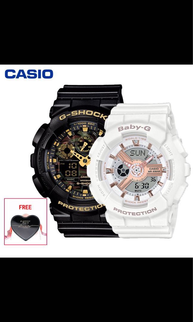 G shock watches cheap white and gold price