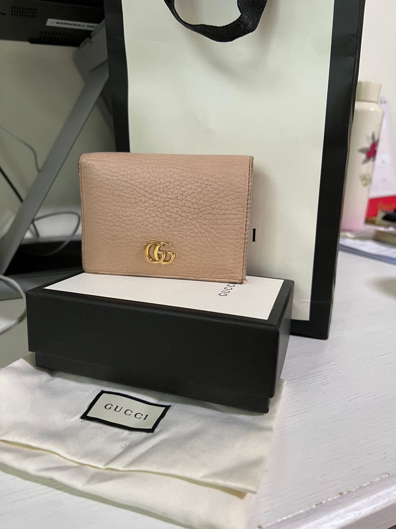 GUCCI GG MARMONT CARD CASE WALLET, DUSTY PINK - UNBOXING