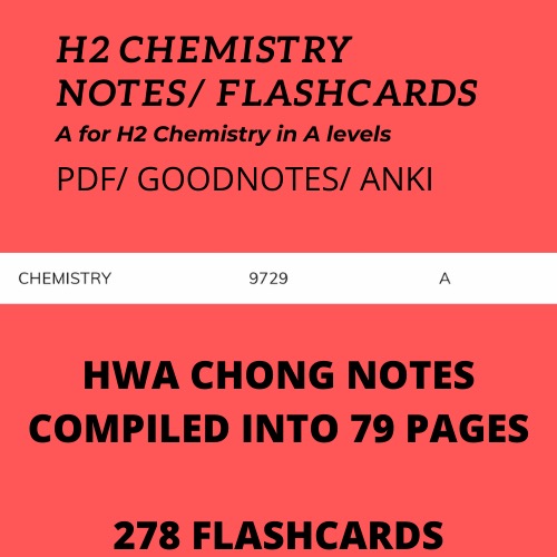 H2 CHEMISTRY NOTES & ANKI FLASHCARDS COMPILED FROM HCI NOTES, Hobbies