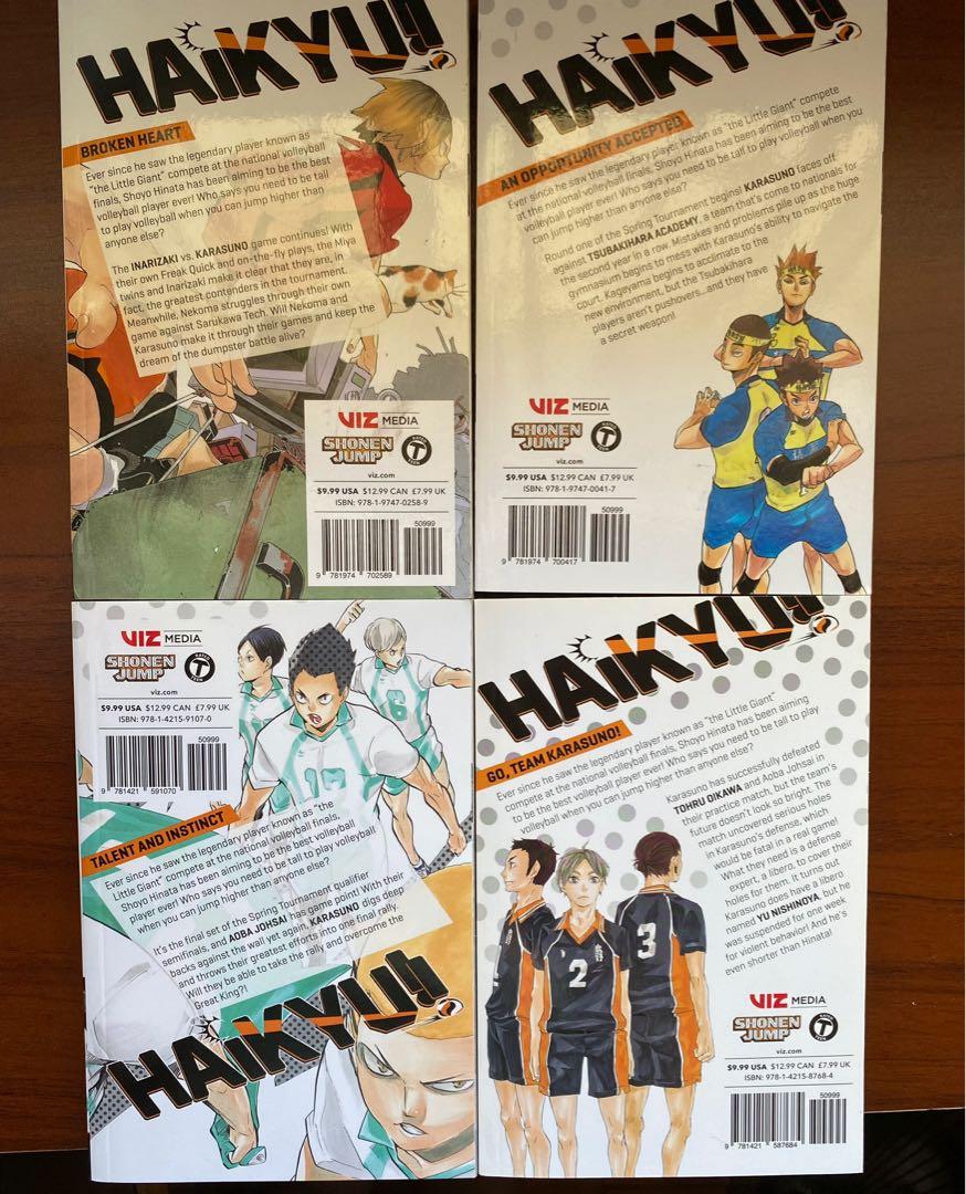 Preloved Haikyuu Viz Manga (Category: Comics & Manga) located in Antipolo. Submitted by mac189 (Listing ID 1146057053, Image 2). Description: Sold as set-Php 1850 Viz Haikyuu manga only vol 3 has some yellowing.