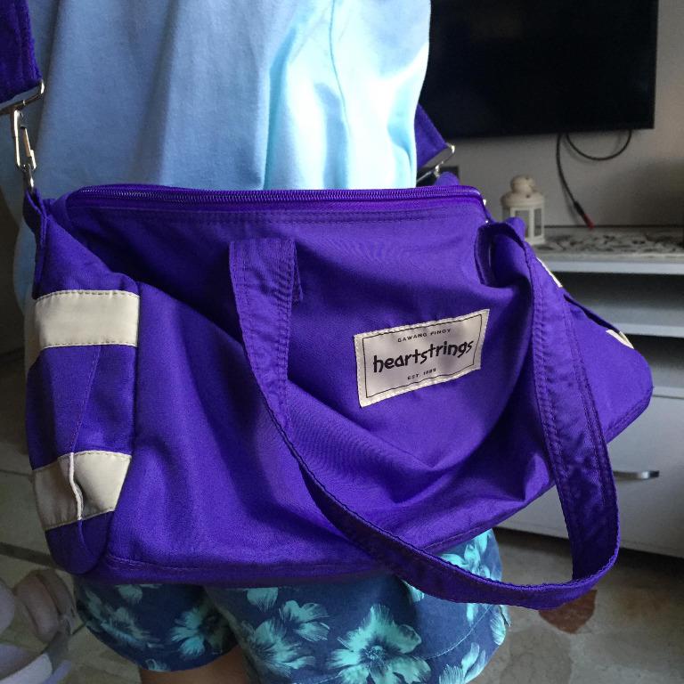 Heartstrings Mini Purple Duffel Gym Bag Authentic, Women's Fashion ...