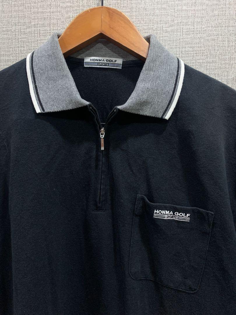 HONMA GOLF SHIRT BLACK COLOR WITH FREE GOLF CAP