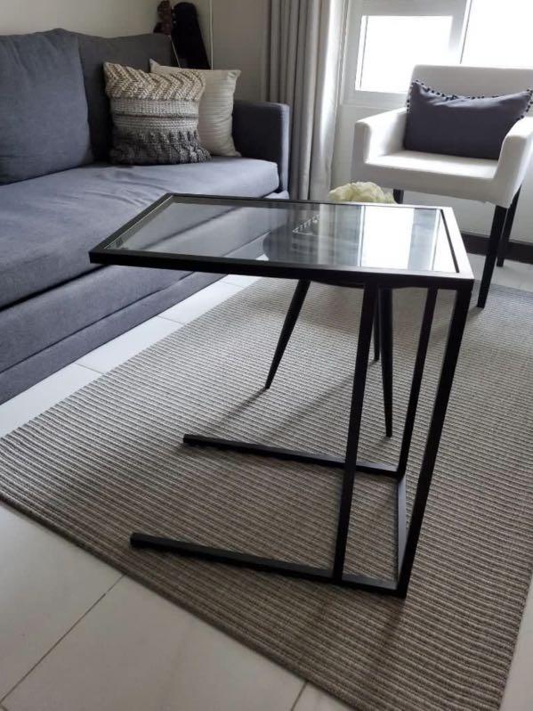 IKEA Black Vittsjo Side Laptop Glass Table, Furniture & Home Living