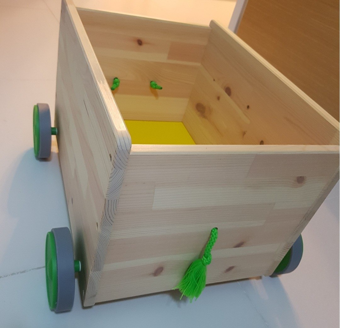 Flisat toy storage with casters clearance