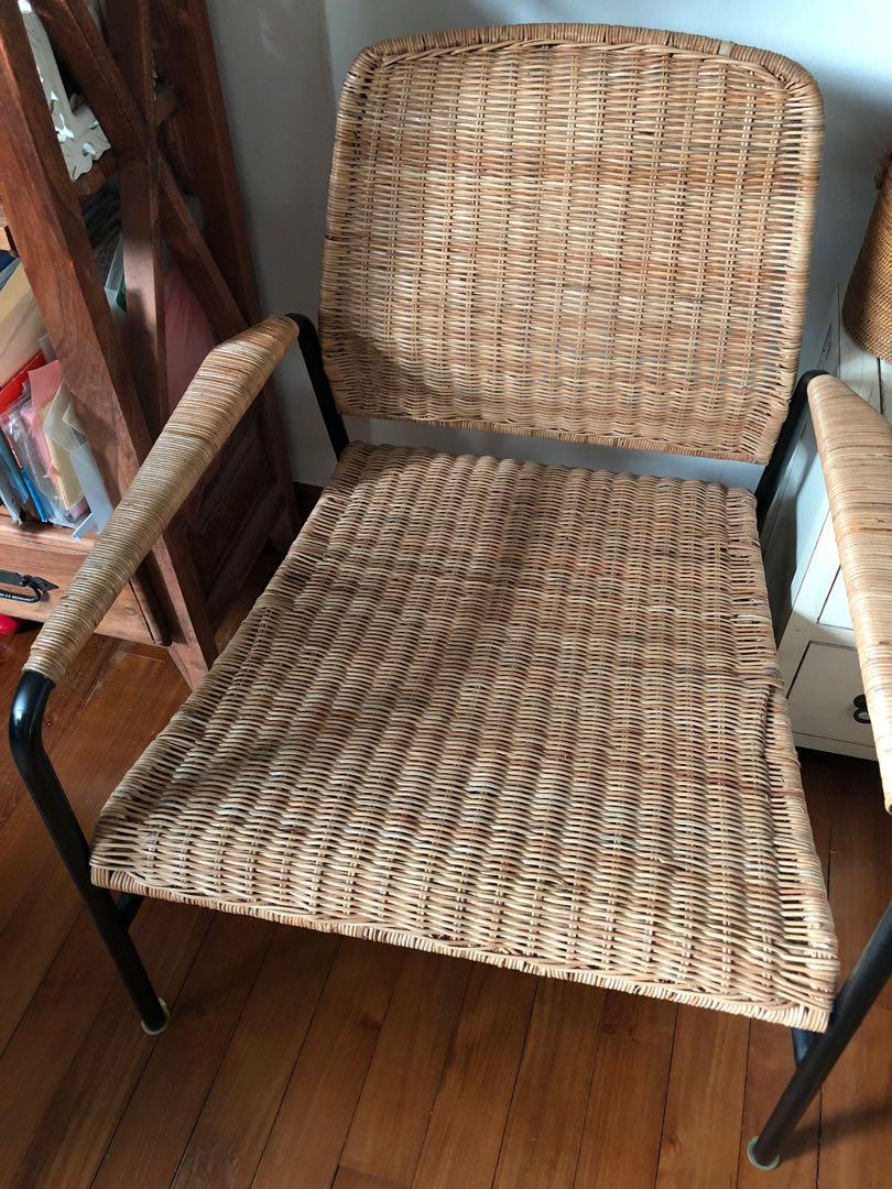 Quick Sale IKEA Ulriksberg rattan armchair, Furniture & Home Living
