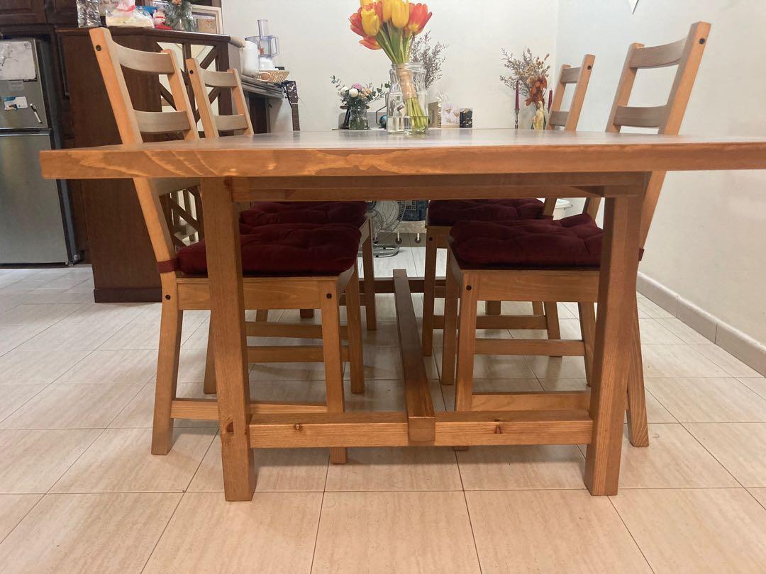 IKEA wood table Nordviken, Furniture & Home Living, Furniture, Tables