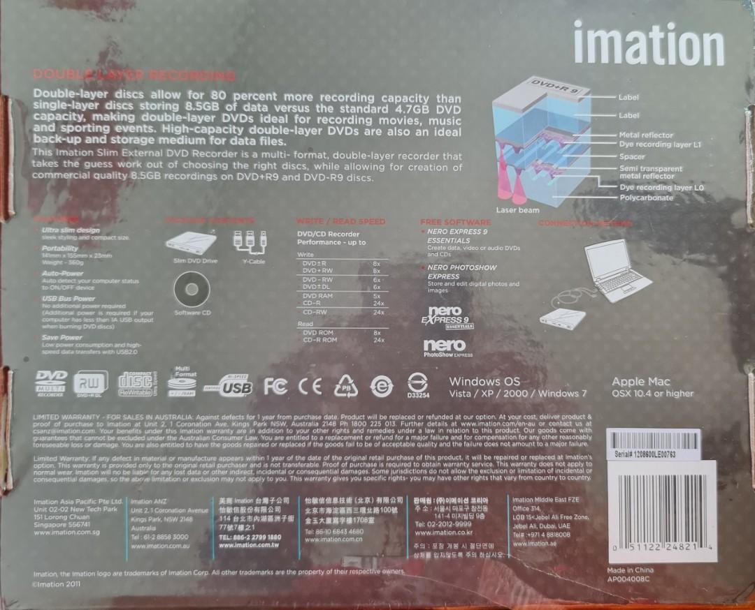 Imation External DVD Drive, Computers & Tech, Parts & Accessories, Other Accessories on Carousell
