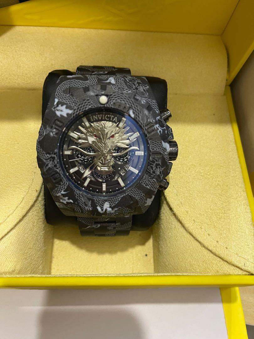 Invicta watch with dragon top