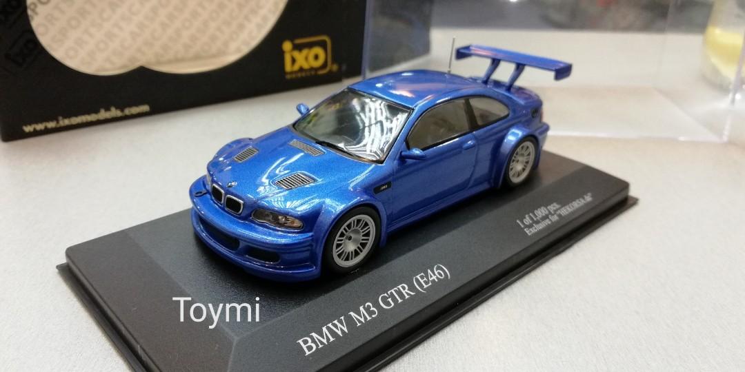 IXO 1 43 BMW M3 GTR E46 Blue Diecast model car Hobbies Toys