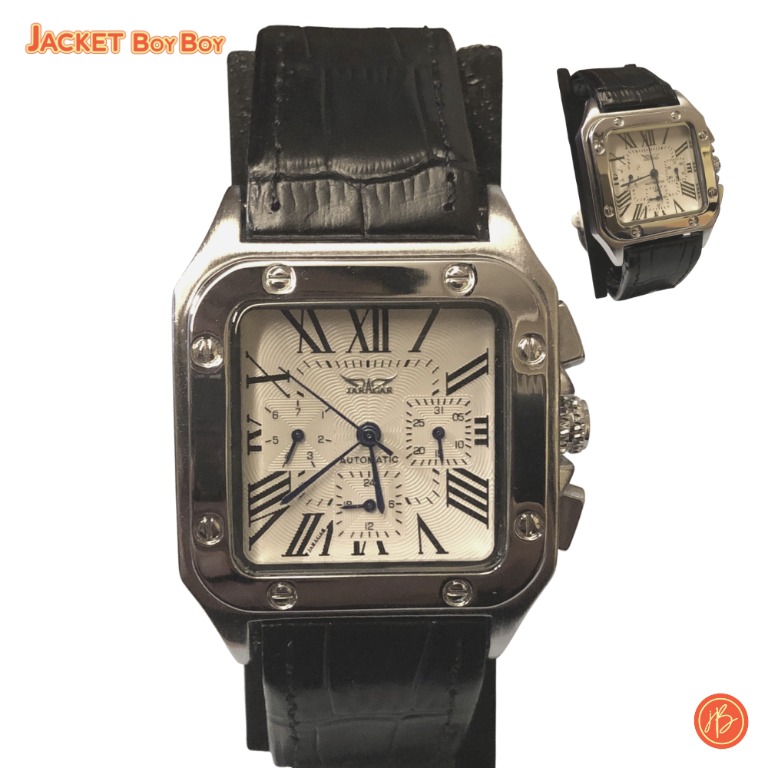 Jaragar Mechanical Automatic Square Roman Numerals Hour Week Date