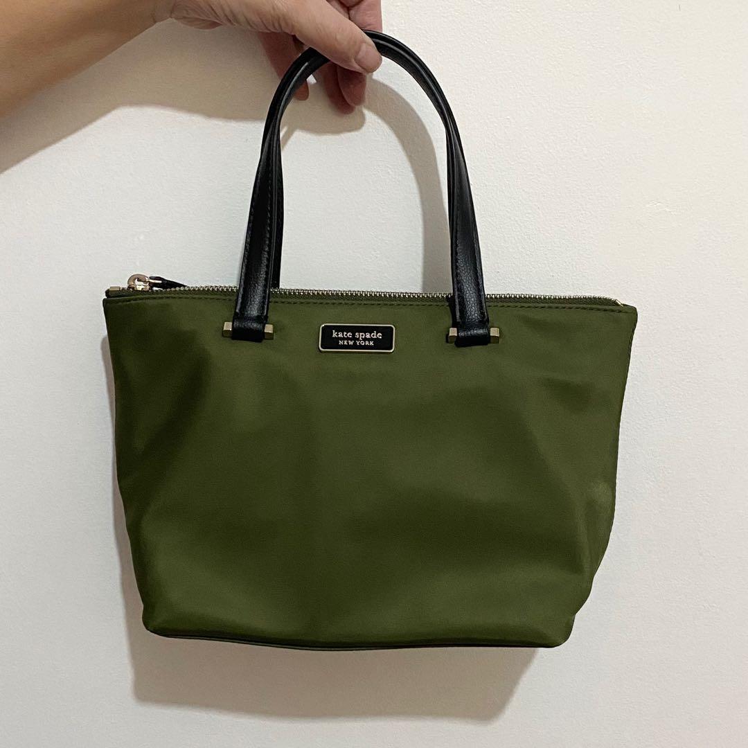 Kate Spade Army Green Dawn Mini Tote, Luxury, Bags & Wallets on Carousell