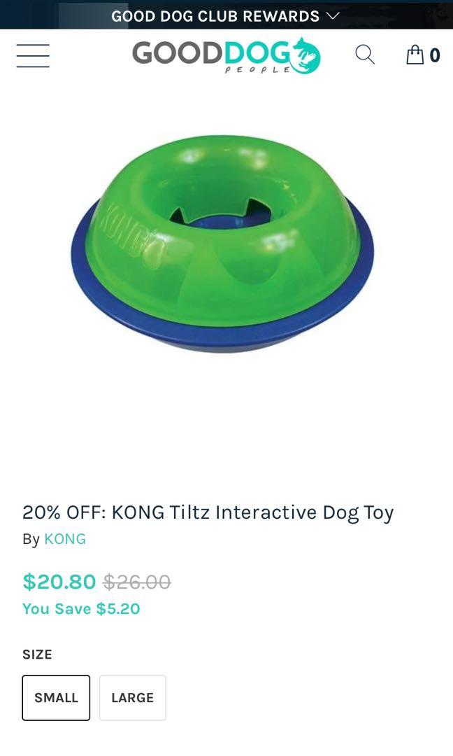KONG Tiltz Interactive Treat Dispensing Dog Toy, Large