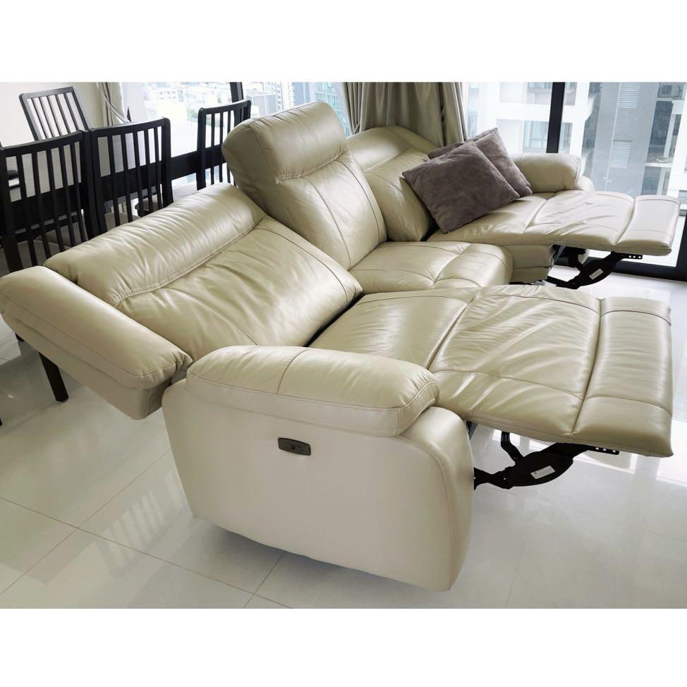 Leather Sofa Electric Recliner System Maximus, Furniture & Home