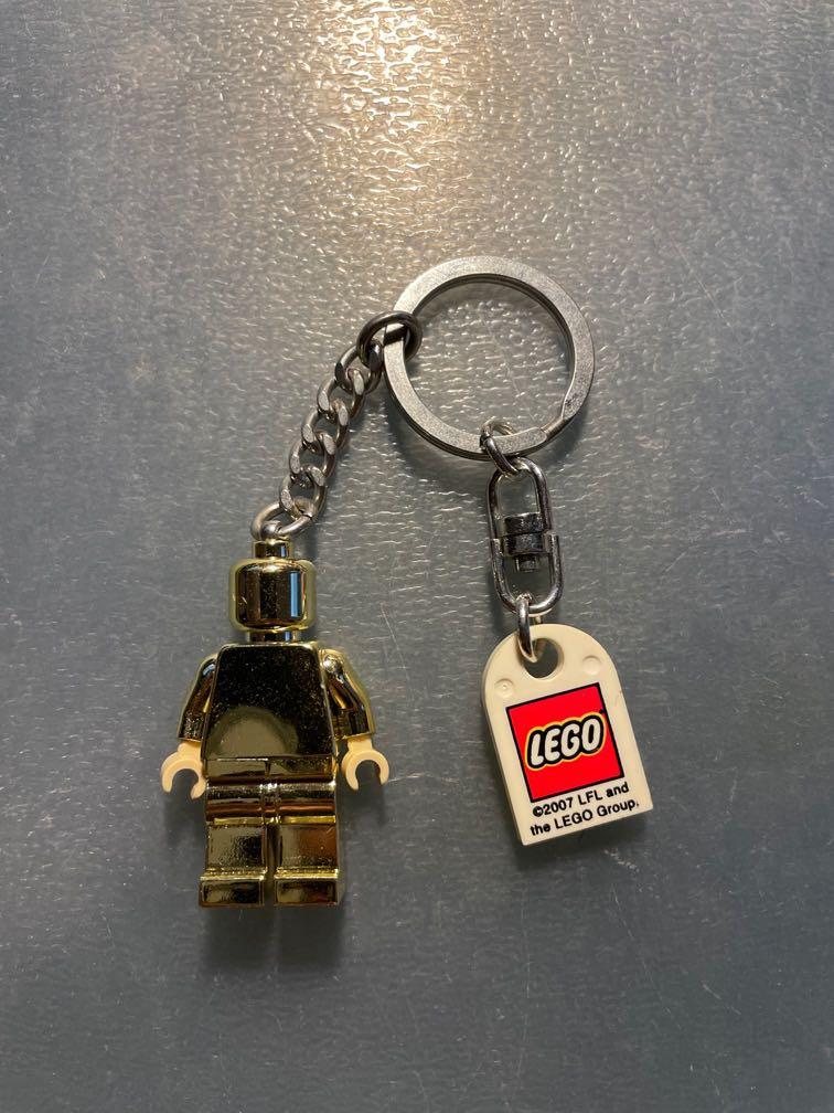 Gold lego man keychain top