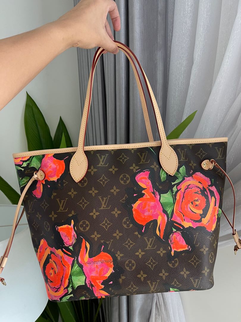 Louis Vuitton Limited Edition Neverfull MM Monogram Roses Stephen Sprouse -  SOLD