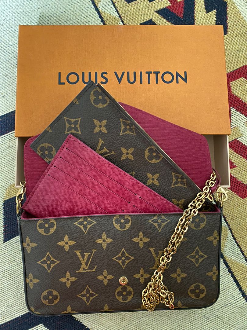 Authentic LV Felicie Pochette, Women's Fashion, Bags \u0026 Wallets on Carousell