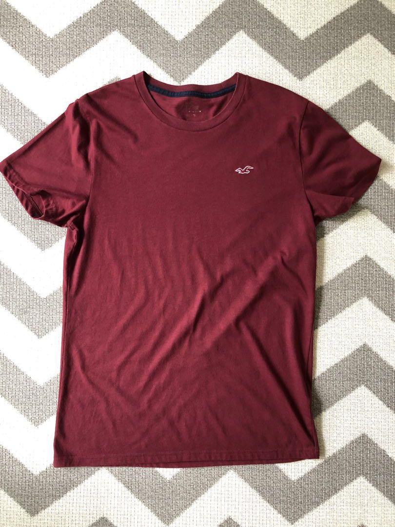 Maroon Hollister Essential Tee