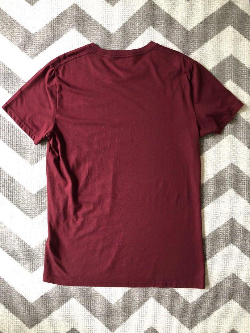 Maroon hollister sales shirt
