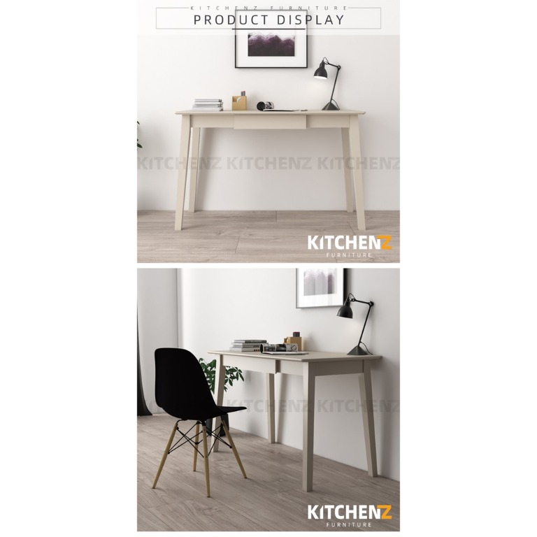 Modern 4FT Solid Rubber Wood Writing Desk/ Office Desks, Furniture ...