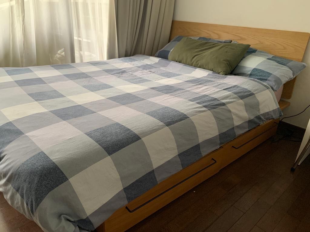 muji double bed mattress size
