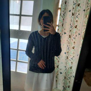 Navy blue sweater v neck