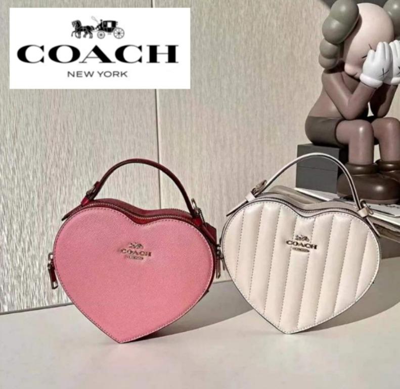 New Coach Original Heart Shape Limited Edition Collection Fashion Crossbody  In White/Pink Color For Women Come With Complete Set Suitable for Gift,  Women's Fashion, Bags & Wallets, Purses & Pouches on Carousell