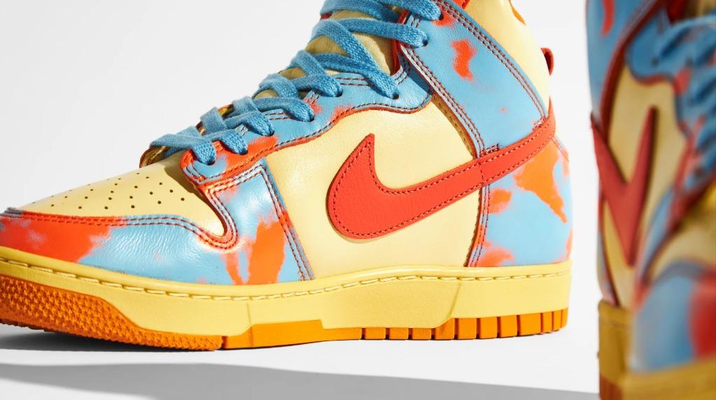 NIKE DUNK HI 1985 SP ORANGE Acid Wash Size UK 9.5 US 10.5 EU 4