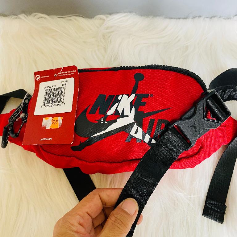 Nike Jordan Jumpman Red Nylon Crossbody Belt Bag, Men's Fashion, Bags