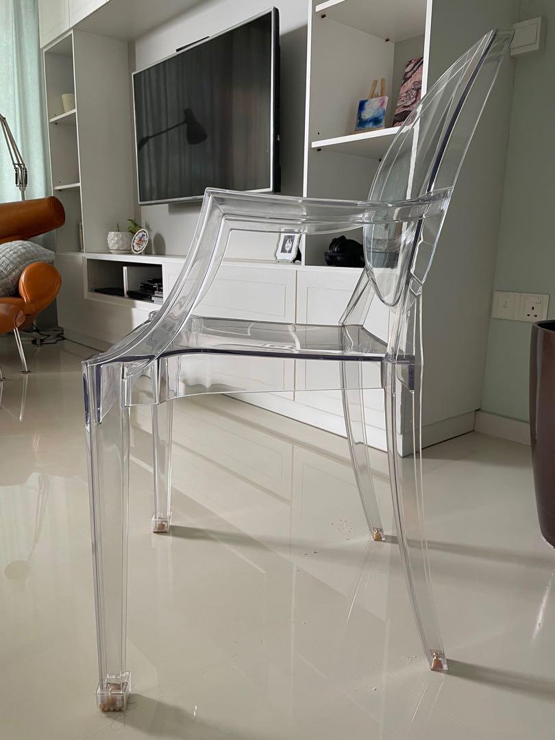 Original Louis Ghost Arm Chair by Philippe Starck, Furniture & Home