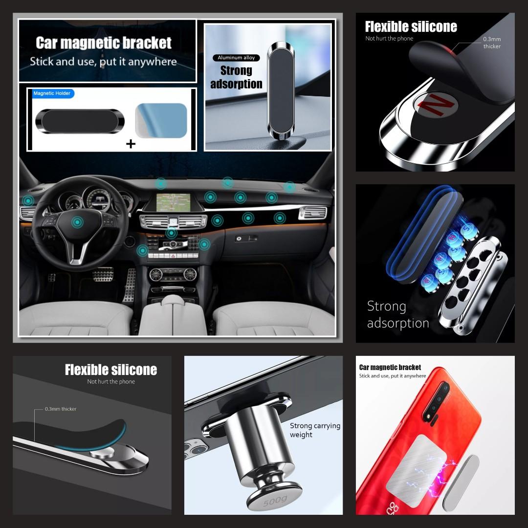 Black Car Dashboard Phone Mount Holder Self Adhesive Car Accessories