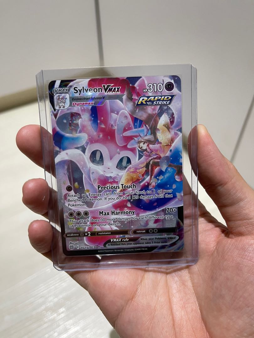 Pokemon TCG Brilliant Stars Sylveon VMAX TG15, Hobbies & Toys