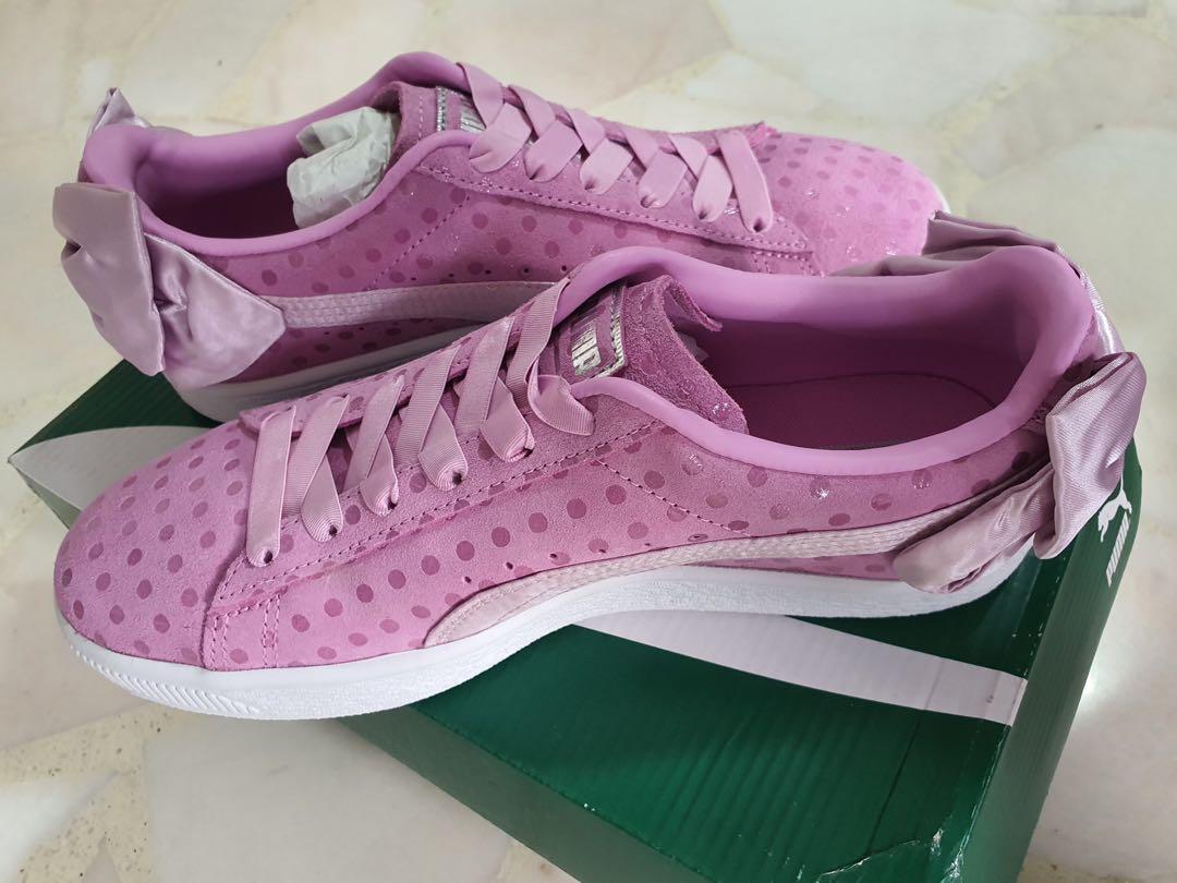Puma basket bow on sale dots