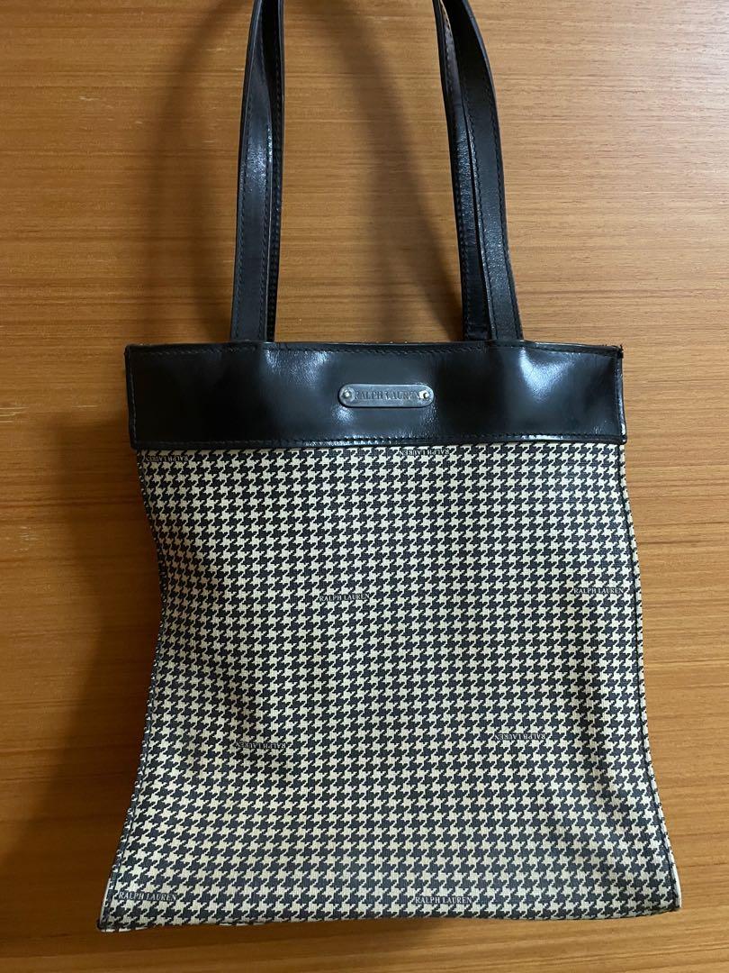 Ralph Lauren houndstooth vinyl tote Hobbies Toys Memorabilia
