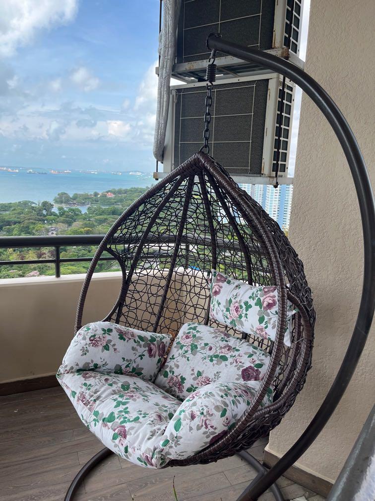 Rattan swing chair sale on sale