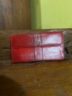 Red genuine leather Wallet