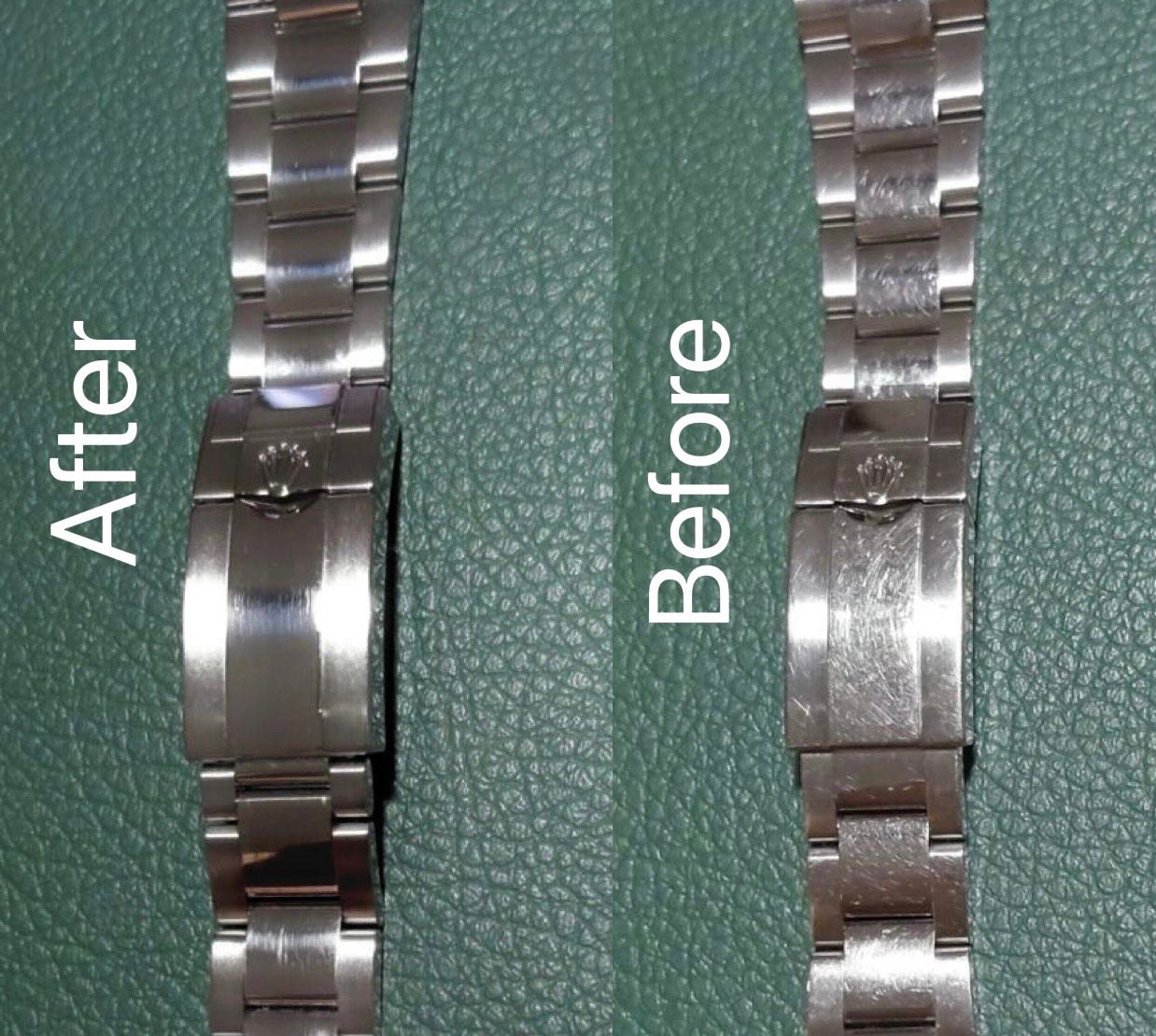Rolex polishing shop before and after