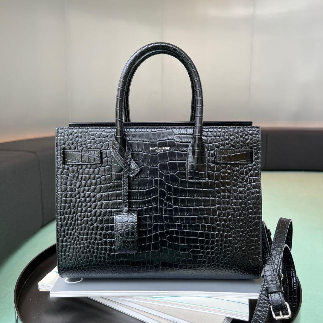 YSL Saint Laurent Sac De Jour Baby Croc Embossed, Luxury, Bags & Wallets on  Carousell