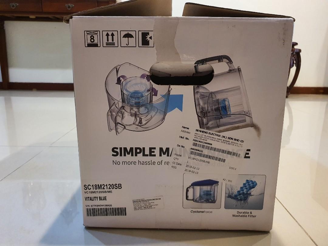Samsung VC2100 Cyclone Canister Vacuum Cleaner 1800W, TV & Home